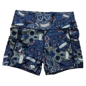 Constantly Varied Gear 5” Workout Shorts Womens Size M Midnight Skull